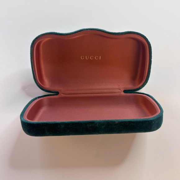 GUCCI Oversized Square Blonde Havana Green Classic Sunglasses GG0141S 3814 - Picture 9 of 16